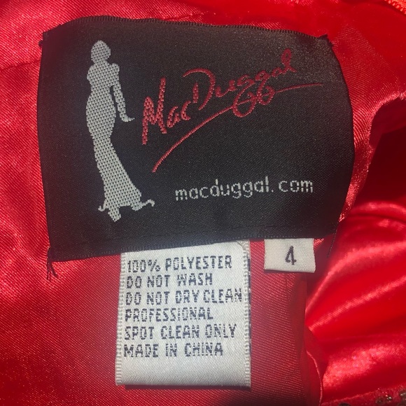 Bright coral/red formal prom dress - Picture 5 of 5